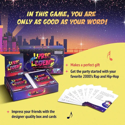 Vista 9 de Lyric Legend 2000s Hip-Hop y Rap Music Trivia - Juegos para adultos para noche de juegos - Bueno para grupos - Juego de fiesta de terminar la letra