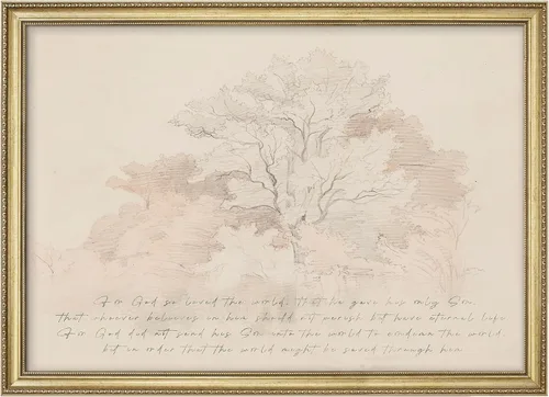 Vista 108 de MUDECOR Lienzo enmarcado prémium para pared, pinos nevados en bosque de invierno, ilustraciones modernas, arte contemporáneo, escénico, divertido