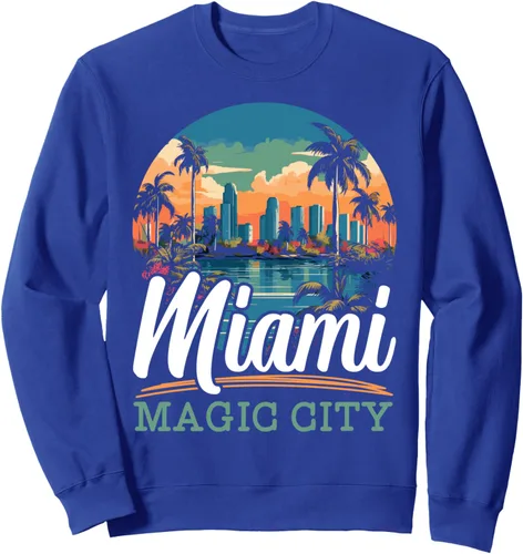 Vista 4 de Miami City Florida USA State America United States Sweatshirt