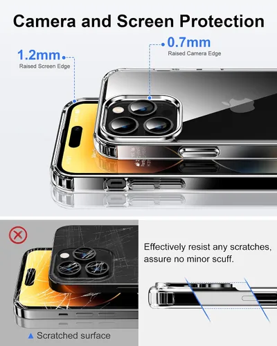Vista 63 de HOOMIL Funda para iPhone 7 Plus/iPhone 8 Plus de 5.5 Pulgadas, sin amarillamiento, protección contra caídas, cubierta trasera dura transparente