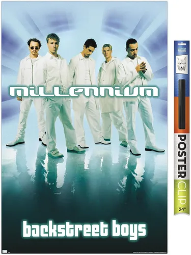 Vista 13 de Trends International Backstreet Boys - Póster de pared del milenio, 22.4 pulgadas de largo x 14.7 pulgadas, versión enmarcada en madera de granero