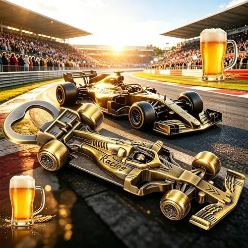 Vista 9 de Regalos de autos de carreras LKKCHER para hombres y mujeres, abrebotellas de auto de carreras novedoso, regalos de carreras de cumpleaños y Navidad