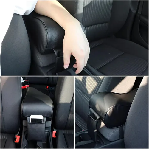 Vista 6 de SSIMOO Cojín de espuma viscoelástica para reposabrazos de auto con funda para reposabrazos de consola central con bolsa de almacenamiento