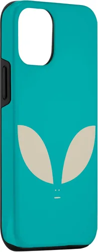 Vista 3 de Funda Alien minimalista beige verde azulado para iPhone 15