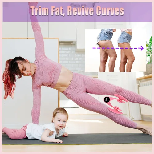 Vista 4 de Entrenador pélvico para mujeres y hombres – Ejercitador de cadera con resistencia de resorte ajustable, ejercitador Kegel tonificador para tu muslo
