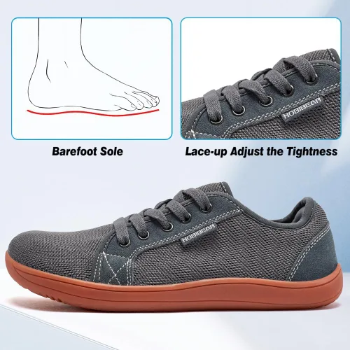 Vista 4 de HOBIBEAR Zapatos minimalistas para hombre y mujer Zero Drop Tenis de moda de ancho ancho