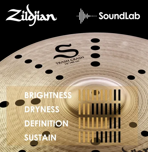 Vista 5 de Zildjian Platillo de choque de basura S16TCR de 16" S