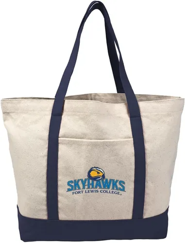 Vista 209 de Campus Lab Bolsa de lona con logotipo primario colegiado con bolsillo externo, bolsa de hombro reutilizable para ir de compras, playa Águilas A&m