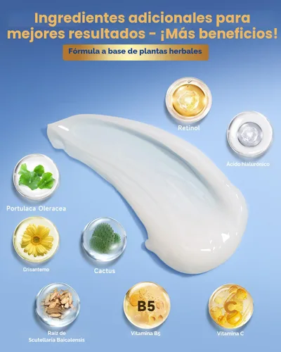 Vista 5 de Felicemy Crema facial 6 en 1 para hombres, humectante facial para hombres, crema facial antienvejecimiento para hombres con retinol colágeno y ácido