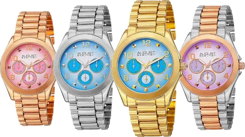 Vista 6 de August Steiner AS8150 - Reloj multifunción para mujer, 3 subesferas día, fecha y GMT