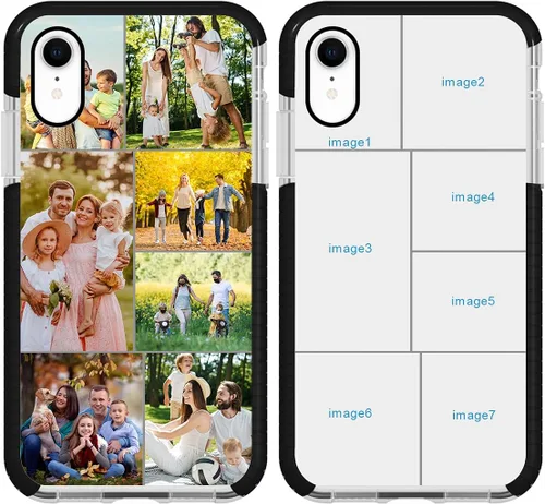 Vista 12 de Funda de teléfono personalizada para iPhone XR, diseño personalizado de fotos de collage de múltiples imágenes, resistente a los golpes, resistente