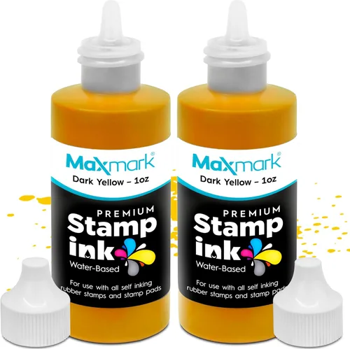 Vista 68 de MaxMark Premium - Tinta de recarga con punta de control en botella para sellos autoentintados, color negro - 1 onza