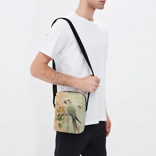 Vista 7 de Boho Vintage Parrot small messenger bag for women Small Crossbody Bags For Women Woman Cross Body Purse Ladies Shoulder Handbags Adjustable Strap