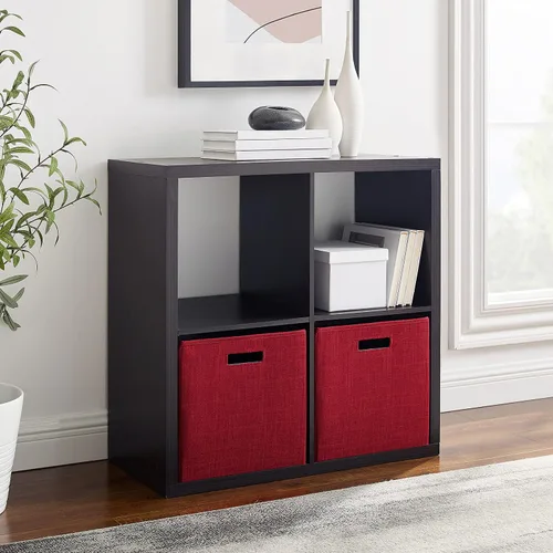 Vista 8 de Linon Home Decor Linon Dawes 4 gabinetes de almacenamiento de cubos de café expreso