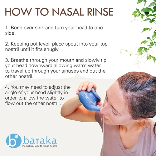 Vista 6 de Baraka Enjuague de sal marina mineral – Sal marina gris del Atlántico francés, enjuague sinusal Neti Pot, solución salina natural, lavado nasal