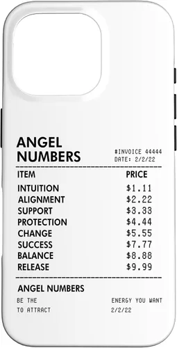 Vista 20 de Angel Numbers Receipt 111 222 333 444 - Funda de numerología espiritual para iPhone 17