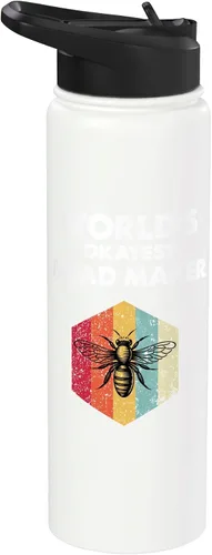 Vista 9 de Okayest Mead Maker Meadmaking Mead Homebrew Brewer Men's Stainless Steel Insulated Water Bottle