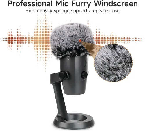 Vista 4 de Blue Yeti Nano Pop Filter - Funda de micrófono profesional para parabrisas compatible con micrófono Yeti azul