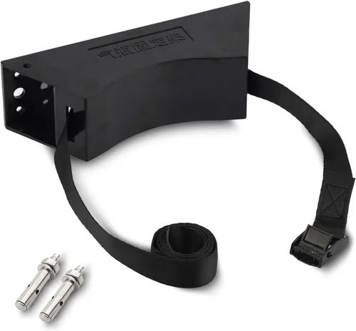 Vista 11 de Soporte de pared cilíndrica, soporte de tanque de nitrógeno resistente con tornillos SUS 304 y correa de 59 pulgadas compatible con 4 a 12 pulgadas