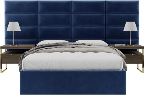 Vista 103 de Vänt - Paneles tapizados de cabecera para montar en la pared, diseño Elizabeth, 120 x 46 pulgadas, configuración de 16 paneles individuales