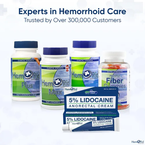 Vista 7 de Crema de lidocaína de máxima resistencia HemRid para el manejo del dolor. Solución rápida para hemorroides con 5% de lidocaína. Efecto instantáneo