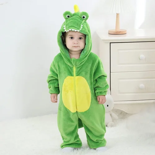 Vista 7 de Plustrong Baby Animal Costumes Unisex Toddler Onesie Halloween Dress Up Romper Baby Halloween Costumes