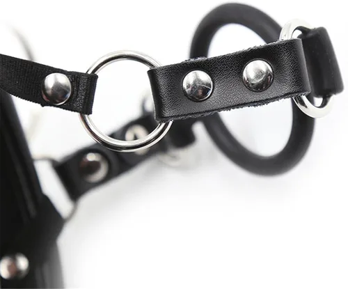 Vista 3 de Runsmooth collar de cuero, gargantilla, collar de gargantilla ajustable, collar de esponja punk, collar de cadena, accesorio de juego de rol