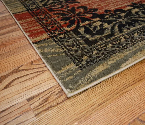 Vista 4 de Mayberry Rug AD8065 2X4 AMER DEST - Alfombra de área de alce de grano de madera, 2 pies 3 pulgadas x 3 pies, multicolor