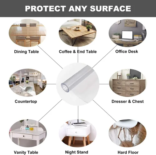 Vista 4 de Protector de suelo transparente para suelos de madera dura/alfombras, 24 32 48 56 72 80 88 96 pulgadas, vinilo plástico XL entrada corredor