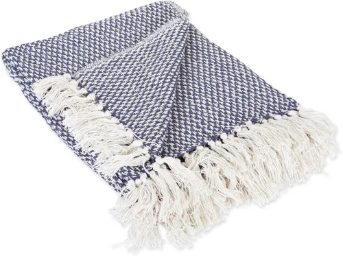 Vista 16 de DII - Manta rústica de algodón con flecos para silla, sofá, picnic, camping, playa, uso diario