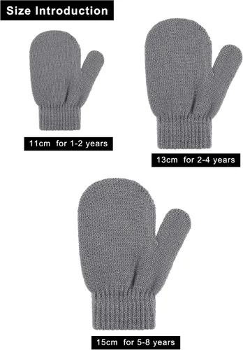 Vista 3 de Cooraby 12 pares de guantes de invierno unisex de punto para bebé