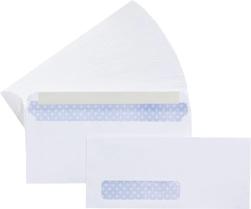 Vista 8 de Amazon Basics Sobres de cartas de negocios #10 con sello engomado, paquete de 500, sin tinte