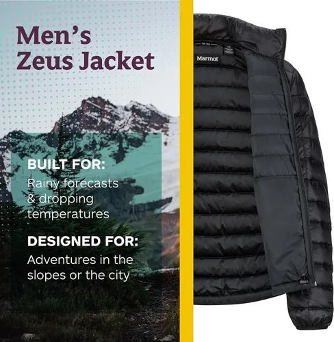 Vista 2 de Marmot Zeus - Chaqueta ligera y resistente al agua, para hombre, 700 relleno de plumón