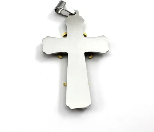Vista 6 de 1pc Gold- Cool Punk Cruz Colgante Collar Suéter Cuello de metal Cadena Accesorios Regalo