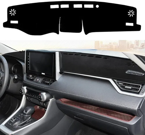 Vista 22 de Cubierta de salpicadero para salpicadero, alfombra personalizada para Toyota RAV4 2013 2014 2015 2016 2017 2018 Accesorios antideslizante protector