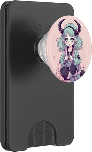 Vista 7 de PopGrip intercambiable de anime Girl Kawaii Goth Baphomet