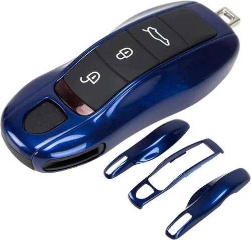 Vista 12 de AeroBon Funda pintada de 3 piezas para llavero compatible con reemplazo de carcasa de llave Porsche (MK1, gris ágata) Also fits 911 718 Boxster