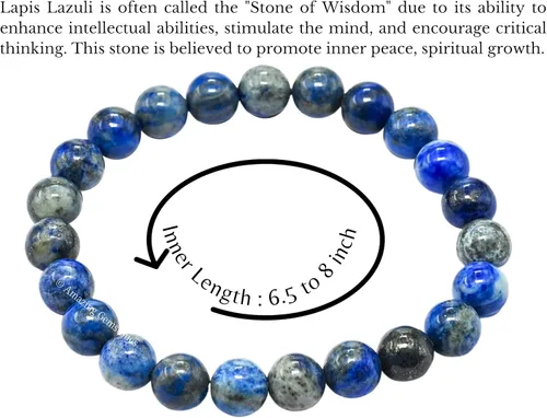 Vista 738 de Amazing Gemstone Pulsera de cristal para mujeres y hombres, pulsera de cristal curativo de protección, pulsera elástica con cuentas de piedras