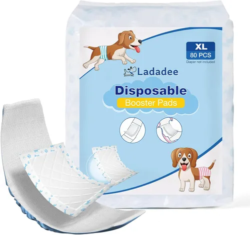 Vista 8 de Forros desechables para pañales para perros, almohadillas elevadoras para perros machos y hembras, insertos de pañales para perros que se adaptan a