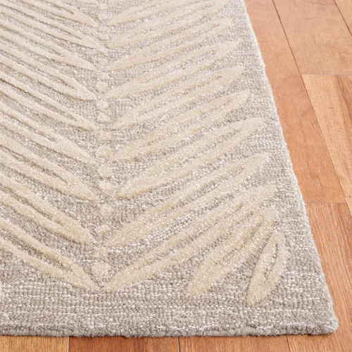 Vista 4 de Martha Stewart x SAFAVIEH - Colección de alfombras de área, alfombra de 2 pies 3 pulgadas x 10 pies, gamuza beige, lana y viscosa hecha a mano