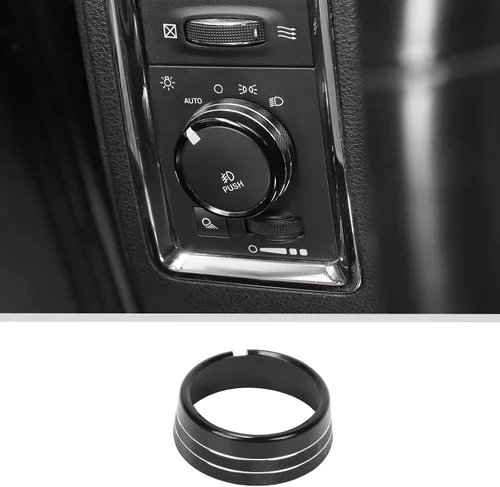 Vista 9 de Voodonala para Dodge RAM - Cubierta de perilla selectora de ajuste de interruptor de faro delantero de aluminio para Dodge RAM 2010-2017, accesorios