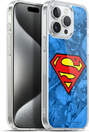 Vista 120 de Head Case Designs Funda de gel con licencia oficial de Superman DC Comics Collage Comicbook Art [protección de grado militar] compatible con Apple