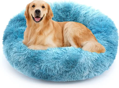 Vista 36 de NOYAL Cama Calmante en Forma de Rosquilla para Perros Pequeños a Medianos y Gatos - Cama de Mascotas de Felpa Sintética Anti-Ansiedad con Funda