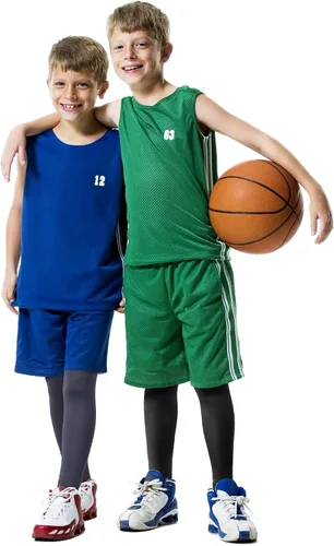 Vista 5 de Roadbox Pantalones de compresión para niños, leggings de elastano de secado rápido para correr, fútbol, baloncesto
