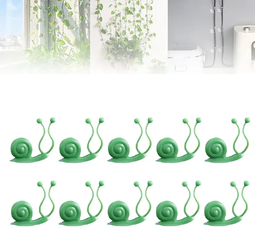 Vista 9 de Clips de pared para escalada de plantas, clips de soporte para plantas 2025, clips de jardín reutilizables, clips de soporte para plantas