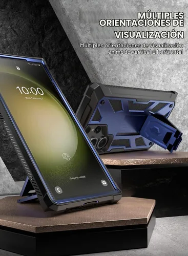Vista 3 de Poetic Spartan - Funda para Samsung Galaxy S23 Ultra 5G de 6.8 pulgadas, protector de pantalla integrado funciona con identificación de huellas