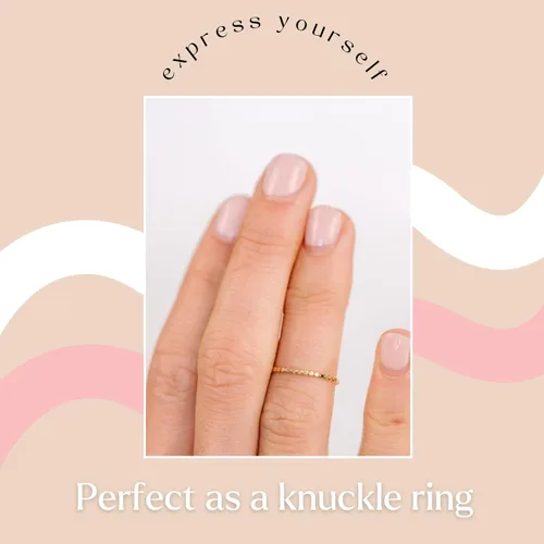 Vista 5 de Nova Stacking Ring – Handmade Rings for Women—Stackable Rings