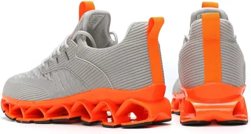 Vista 5 de Zapatos deportivos para hombre sin cordones para caminar y correr, tenis con diseño de hoja, informales, cómodos, antideslizantes, para el trabajo