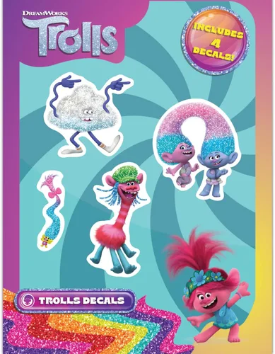 Vista 8 de DreamWorks Trolls Calcomanías de vinilo – Biggie, DJ Suki, amapola, rama, King Thrash, Barb, Queen of Rock calcomanías para botella de agua