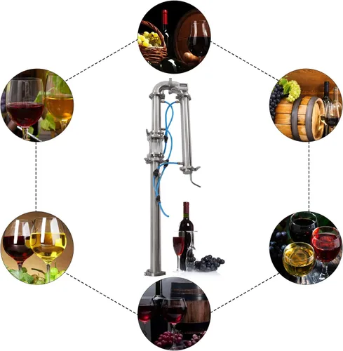 Vista 4 de Nueva torre de destilación tubular con malla de cobre de vidrio de vista 2 '' destilador de equipo de elaboración de cerveza nacional, columna